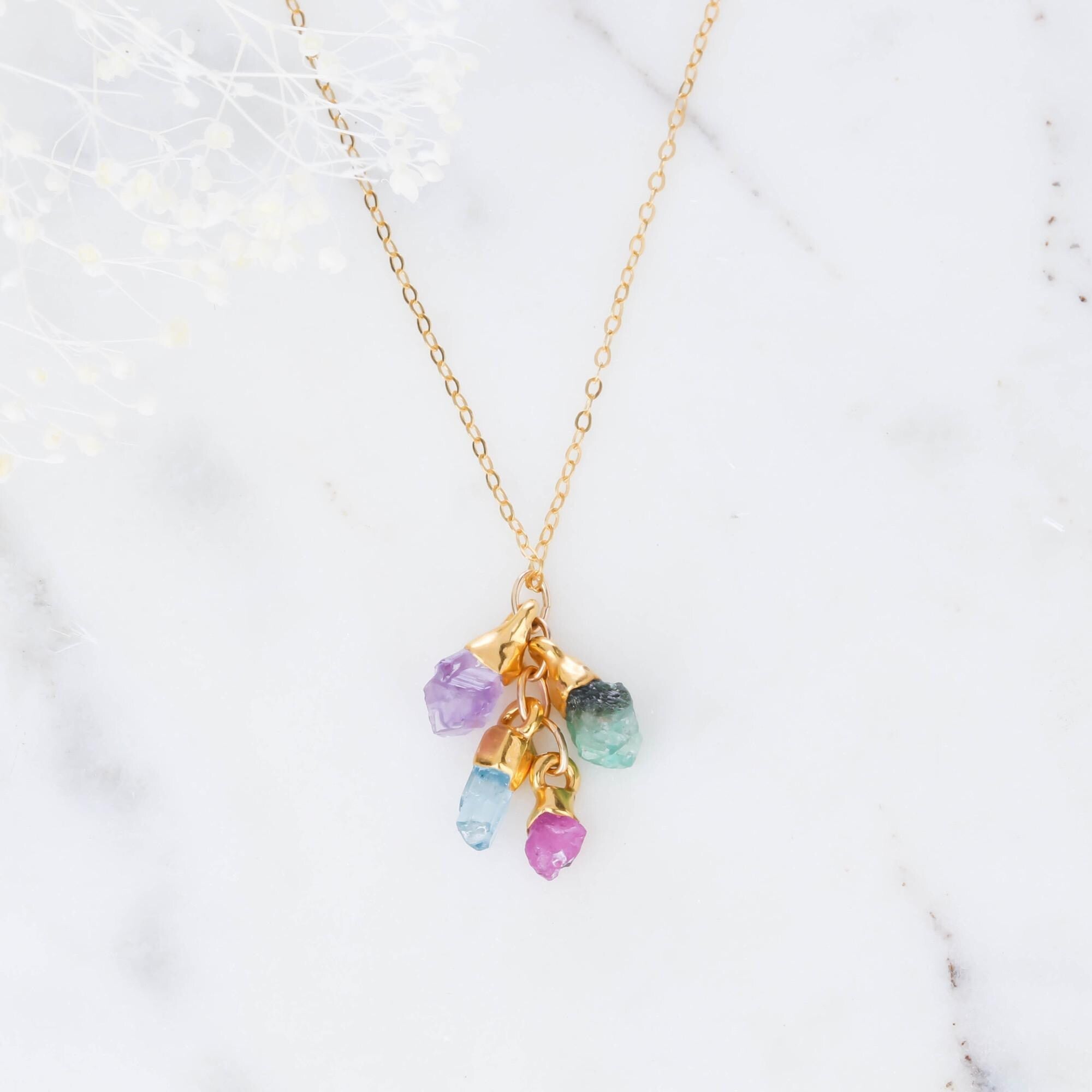 Raw Turquoise Necklace • Minimalist Dainty Jewelry • Gold Filled • December Birthstone • Something Blue • Perfect Simple Bridesmaid Gift