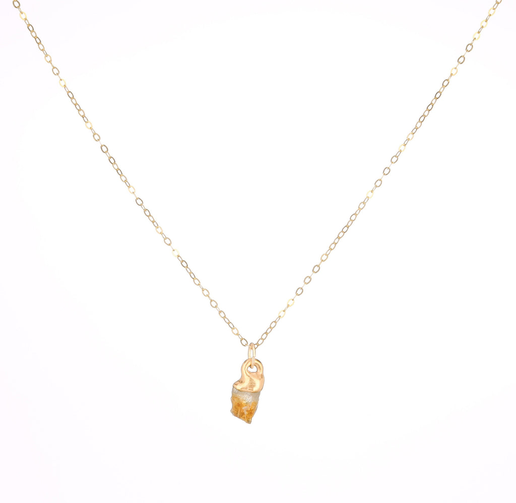Dainty Raw Citrine Choker Necklace • November Birthstone • Scorpio Gift • Witchy Fall Crystal Jewelry • Handmade Jewelry • Minimalist Style