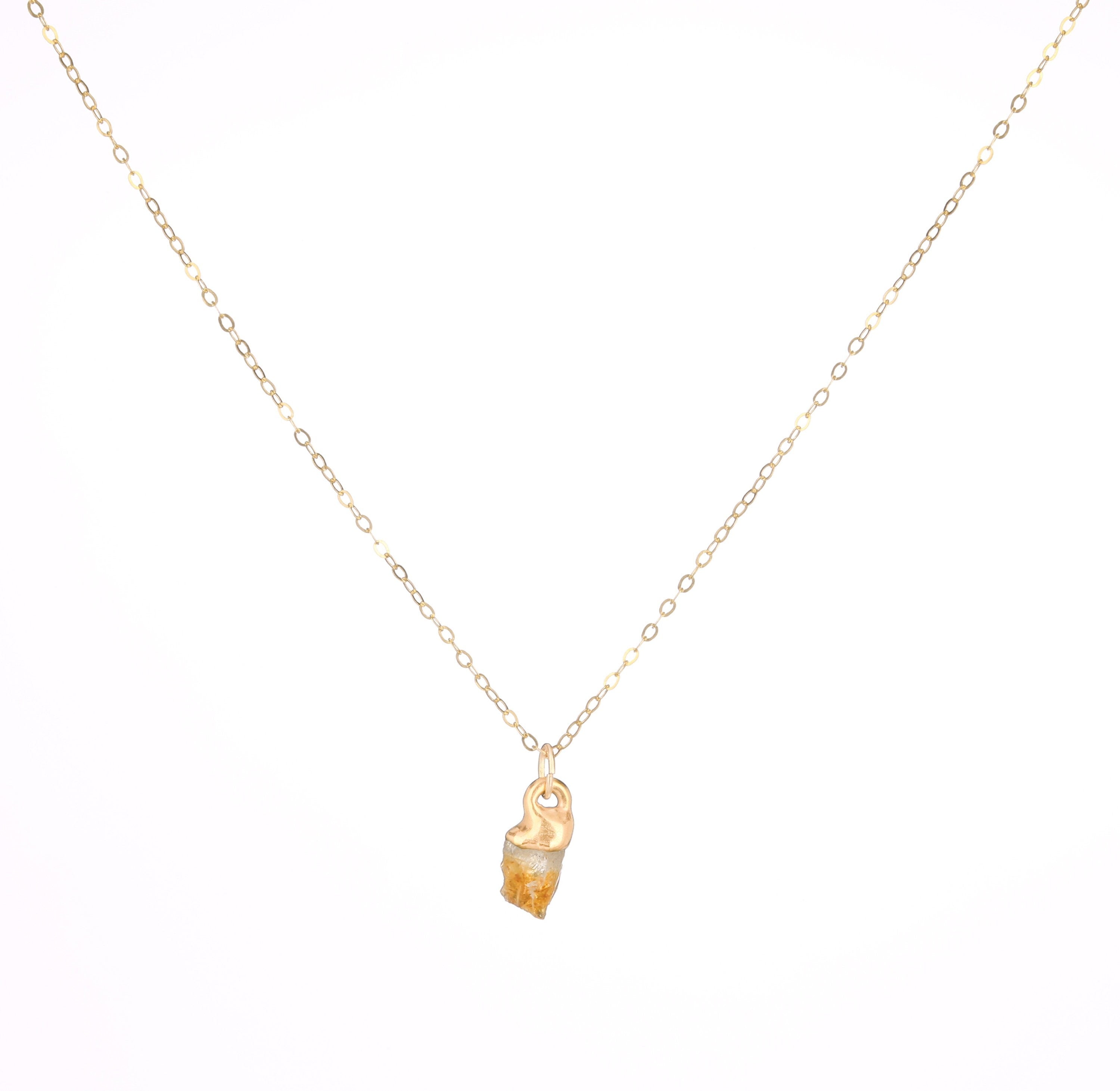 Dainty Raw Citrine Choker Necklace • November Birthstone • Scorpio Gift • Witchy Fall Crystal Jewelry • Handmade Jewelry • Minimalist Style
