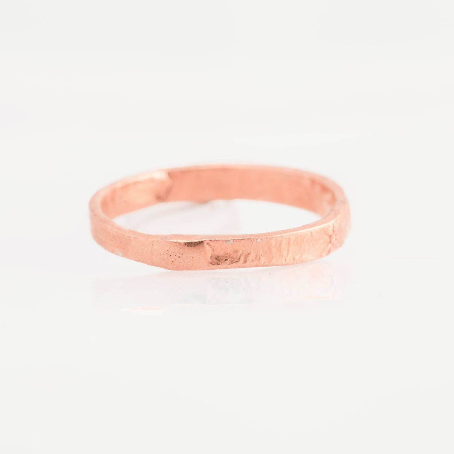 3mm Rose Gold Textured Band