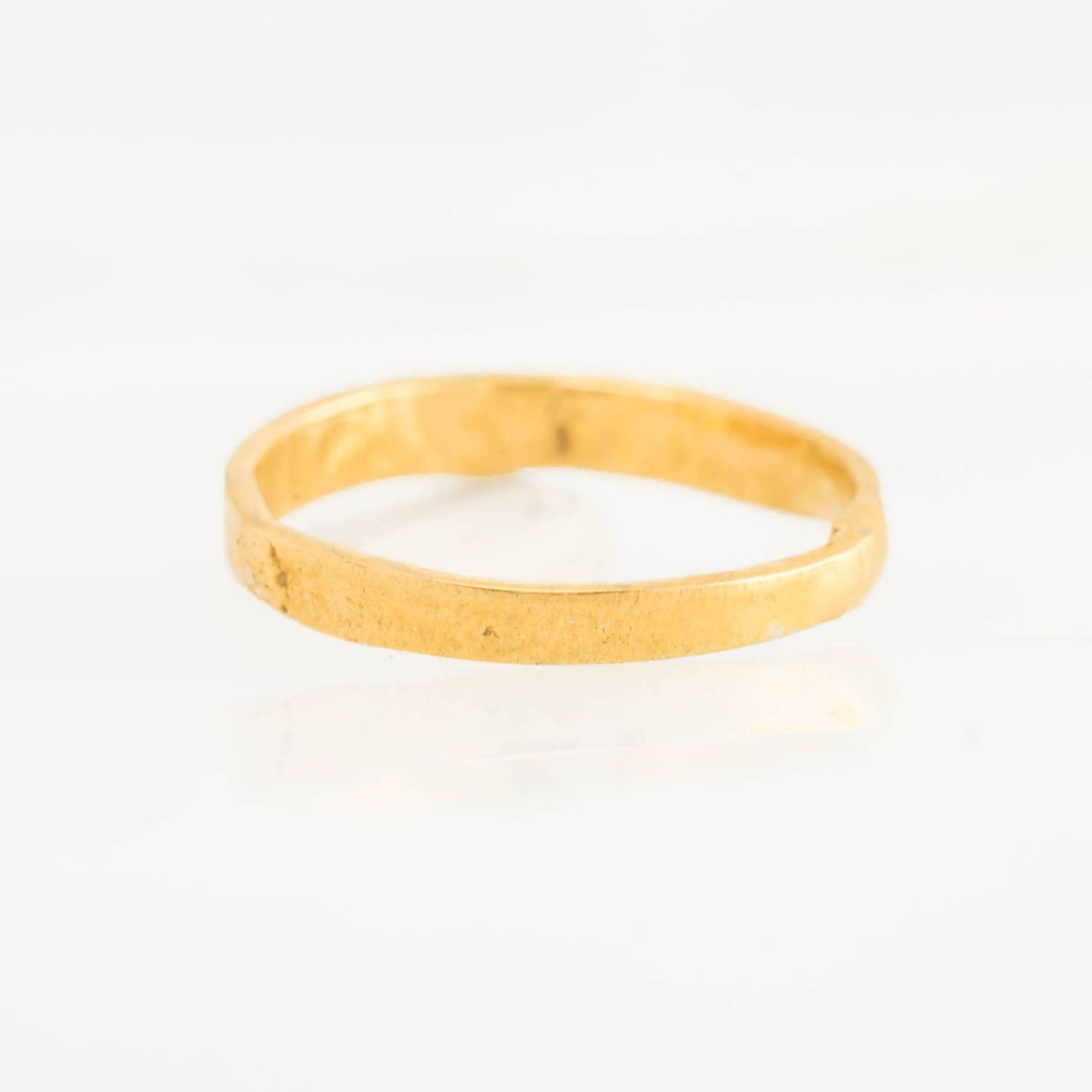 3mm Yellow Gold Textured Band
