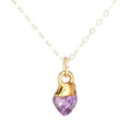 Raw Amethyst Necklace • Gold Filled Chain • February Birthstone • Aquarius • Witchy Fall Crystal Jewelry • Handmade Jewelry • Whimsigoth