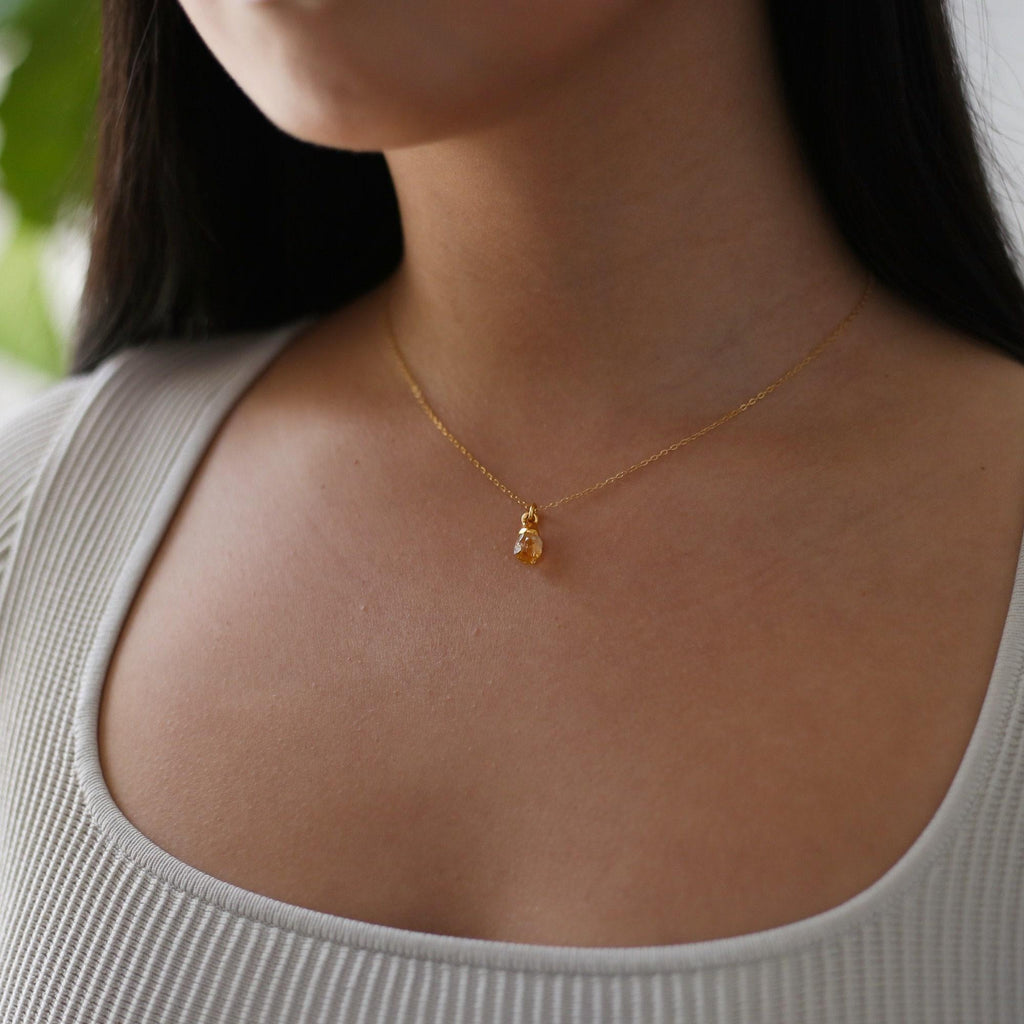 Custom Raw Birthstone Necklace • Mother of 2 • Unique Mother's Day Gift • Natural Kids Birthstone Family Necklace • Boho Raw Gemstone