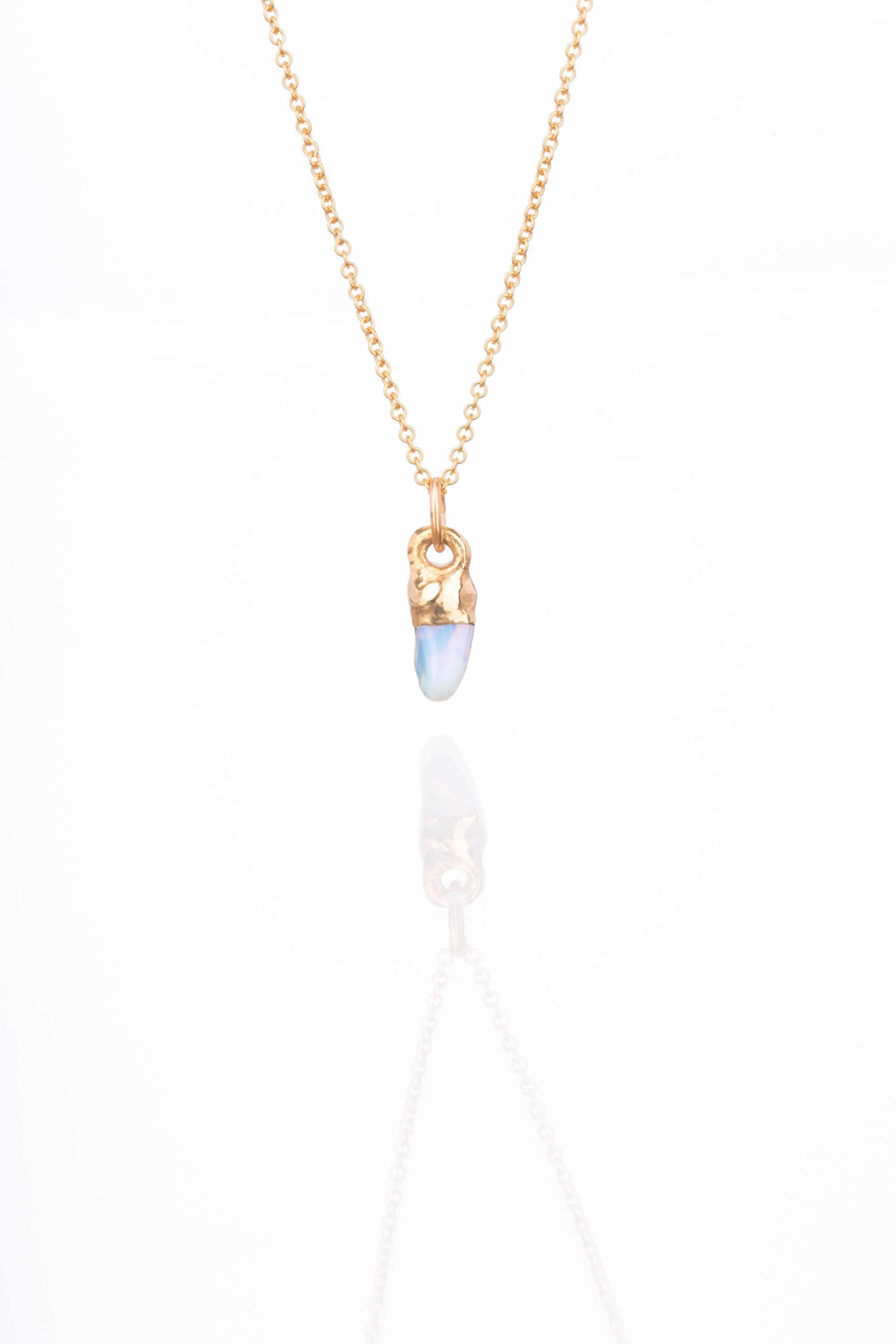 Dainty Raw Opal Necklace • Gold Fill • Charm Pendant • Raw Gemstone Crystal Necklace • Boho Necklace • Australian Opal • Fall Jewelry