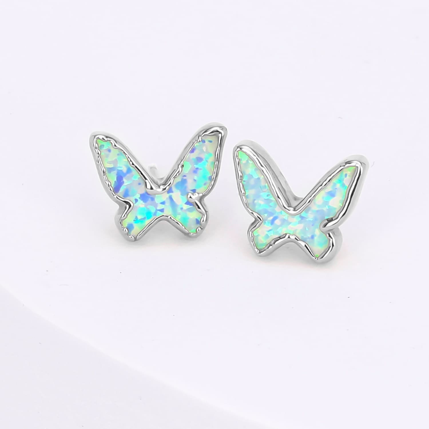 Butterfly Kyocera Opal Earrings