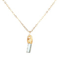 Raw Aquamarine Necklace, March Birthstone, Pisces, Raw Gemstone Crystal Necklace Whimsigoth • 24k Dip • Handmade