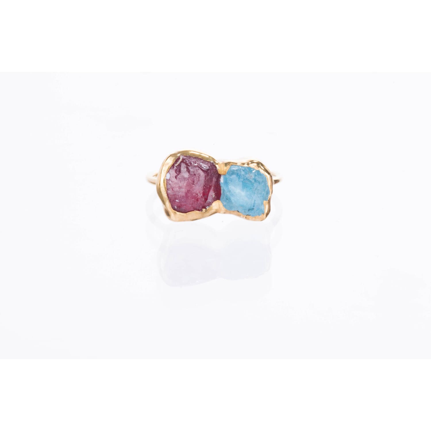 Custom Raw Birthstone Cluster Mothers Ring
