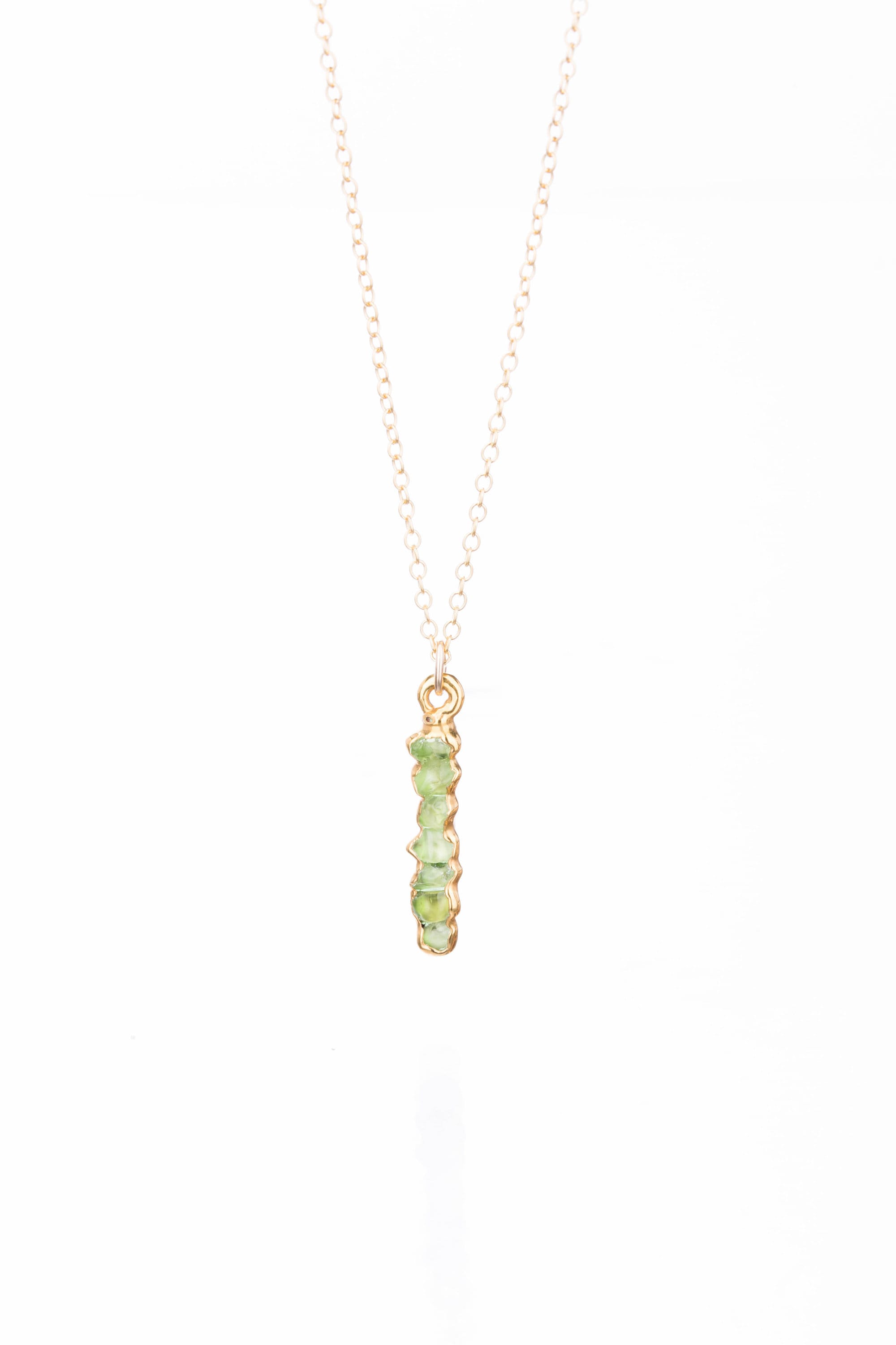 SeedPod Raw Peridot Necklace • August Birthstone •  Raw Gemstone Pendant • Peridot Birthstone Jewelry • Green Crystal Necklace • Leo Gift