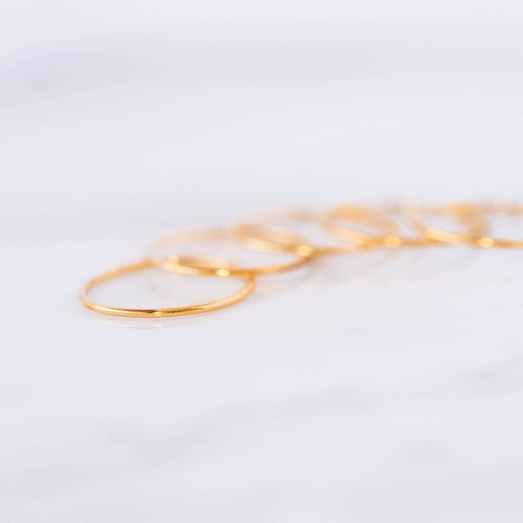 Dainty Gold Filled Stacking Ring 1mm