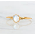 Dainty Rainbow Moonstone Ring