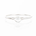Dainty Raw Herkimer Diamond Ring in Sterling Silver