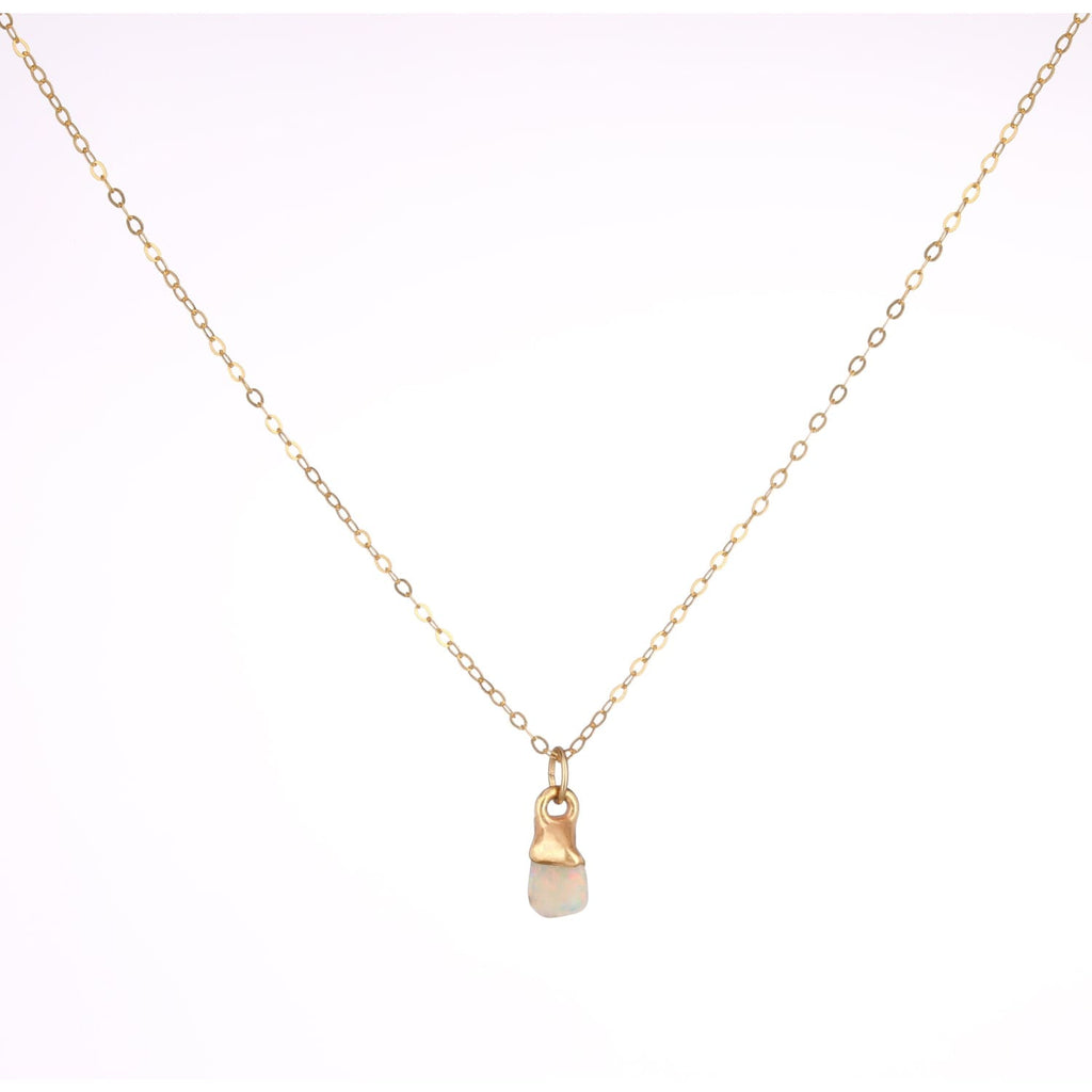 Dainty Raw Opal Necklace