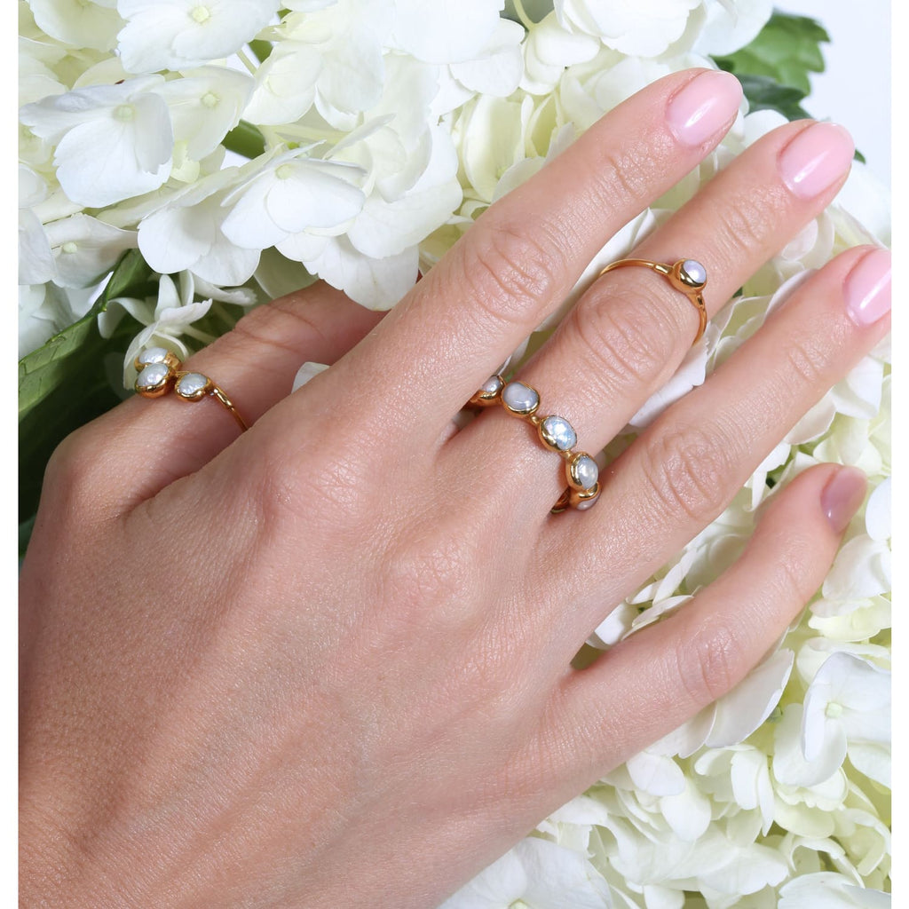 Dainty Raw Pearl Ring