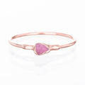 Dainty Raw Ruby Ring in Rose Gold