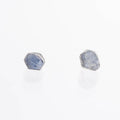 Dainty Raw Sapphire Earrings in Silver