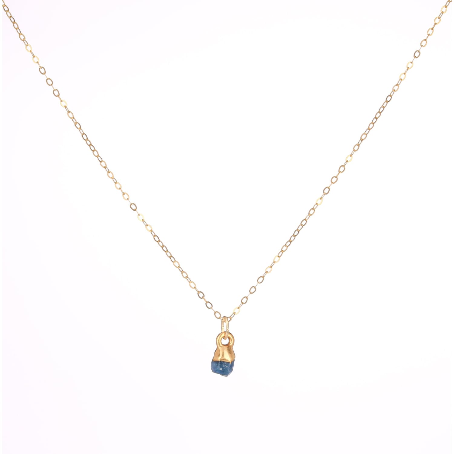 Dainty Raw Sapphire Necklace
