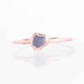 Dainty Raw Tanzanite Ring in Rose Gold
