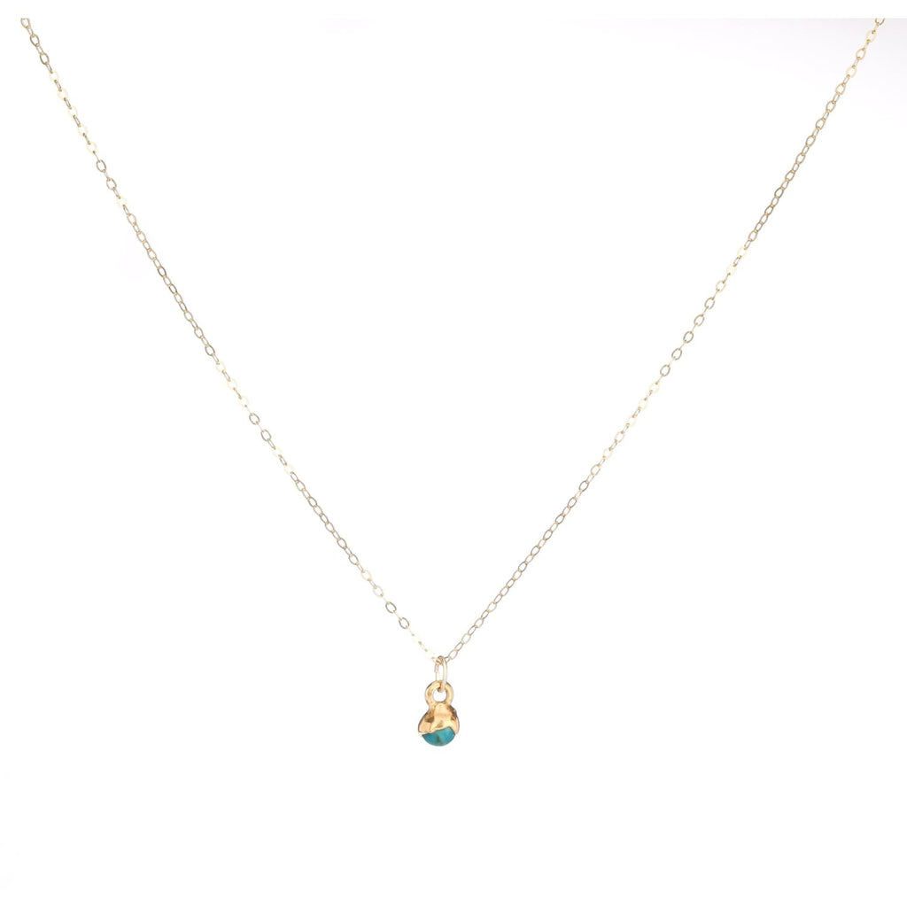 Dainty Raw Turquoise Necklace