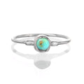 Dainty Raw Turquoise Ring in Sterling Silver