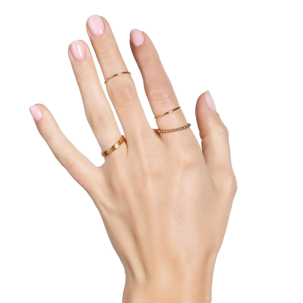 Dainty Rose Gold Filled Stacking Ring 1mm