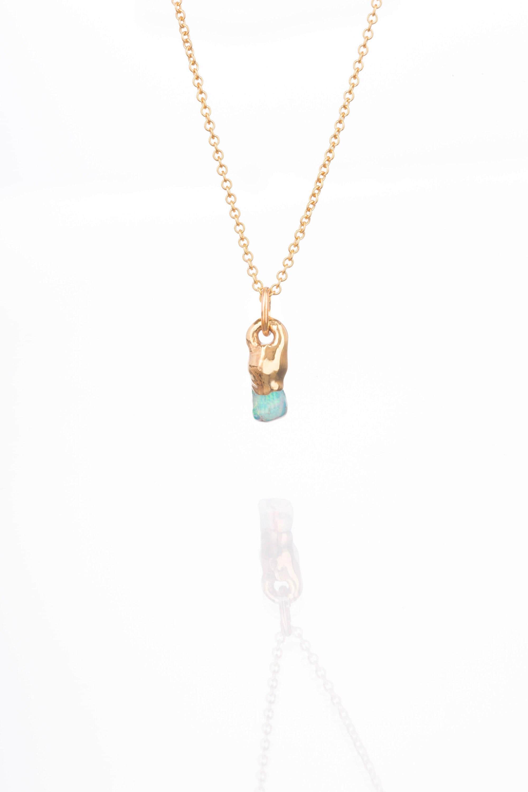 Dainty Raw Opal Necklace • Gold Fill • Charm Pendant • Raw Gemstone Crystal Necklace • Boho Necklace • Australian Opal • Fall Jewelry