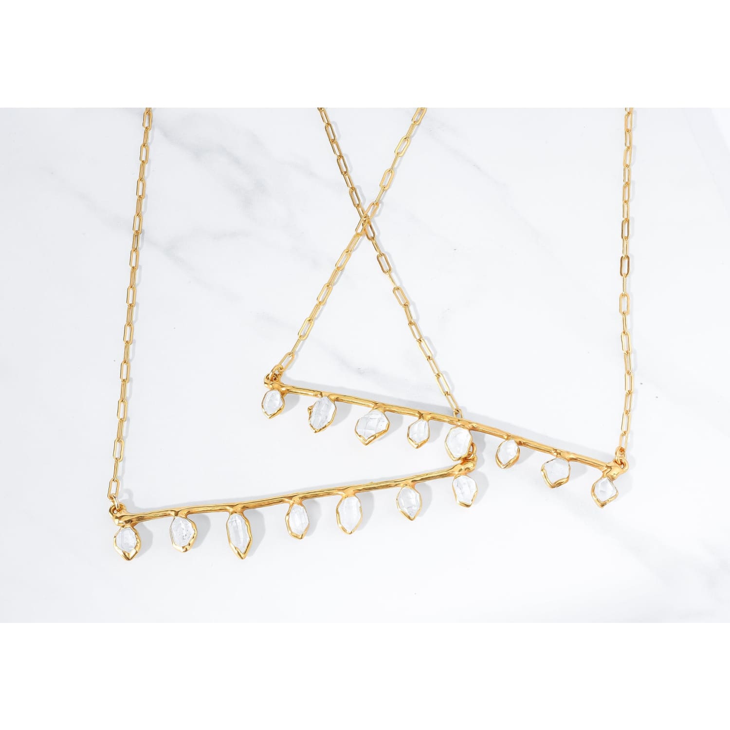Fairy Raw Crystal Bar Necklace