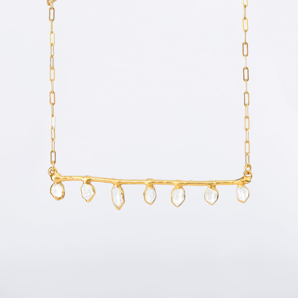 Fairy Raw Crystal Bar Necklace