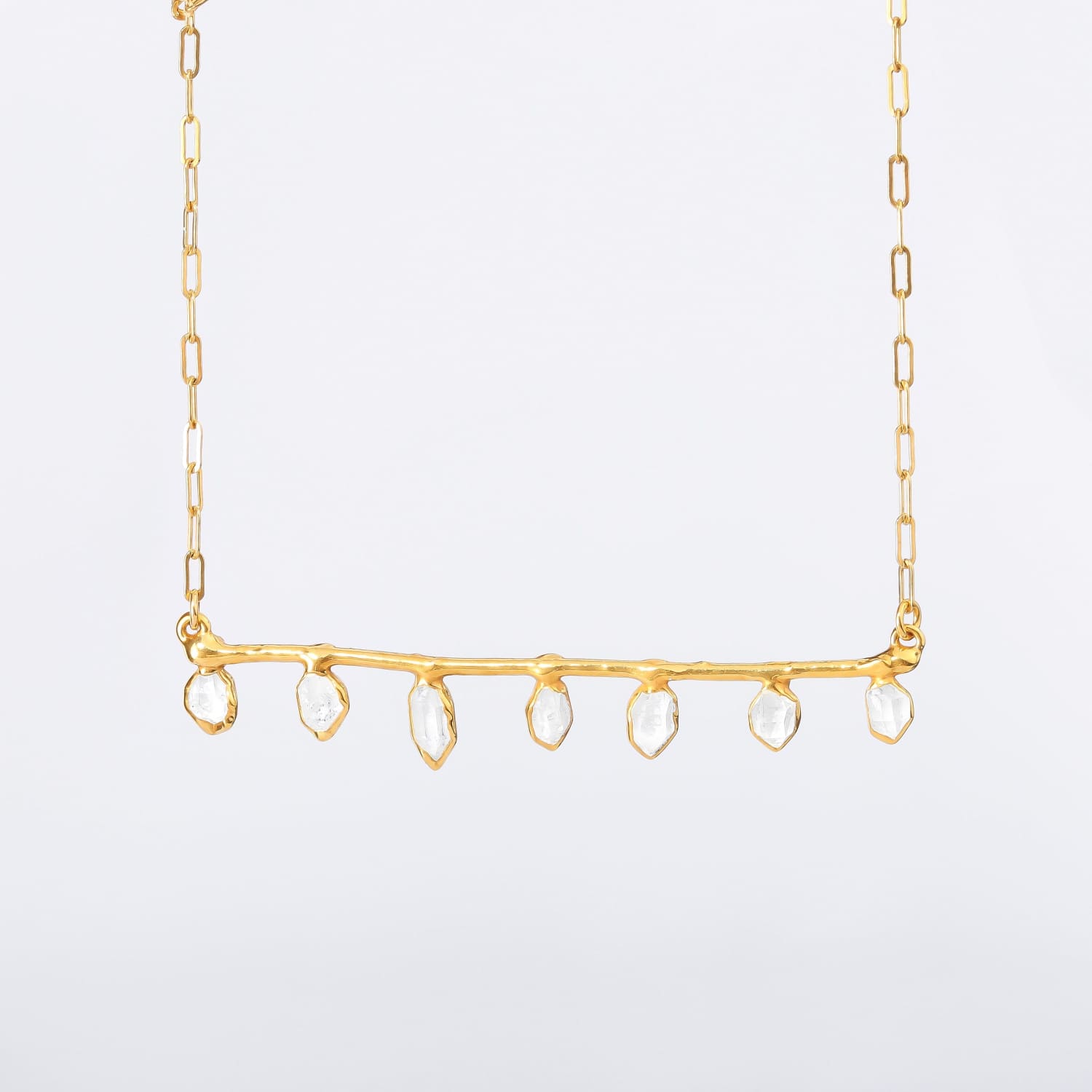 Fairy Raw Crystal Bar Necklace