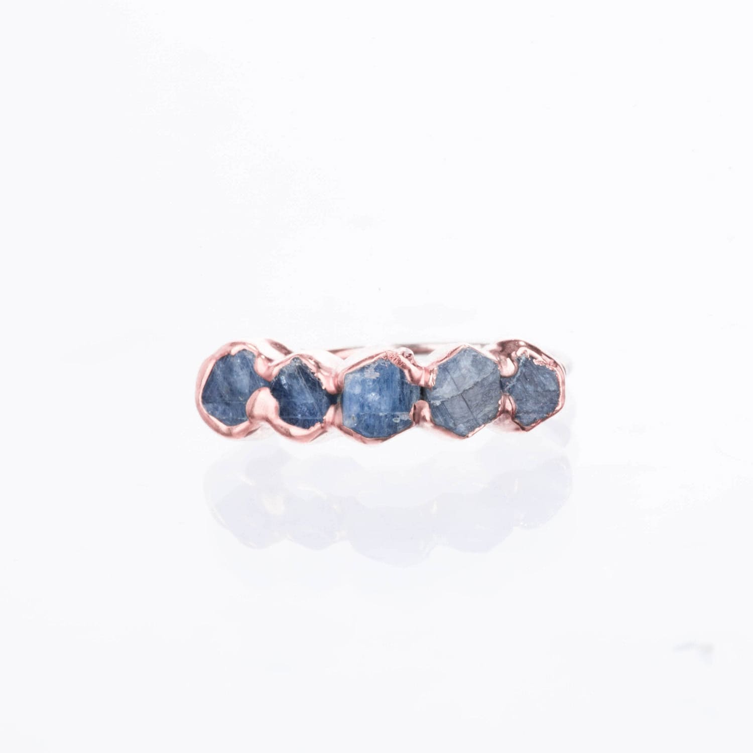 Five Stone Raw Sapphire Ring