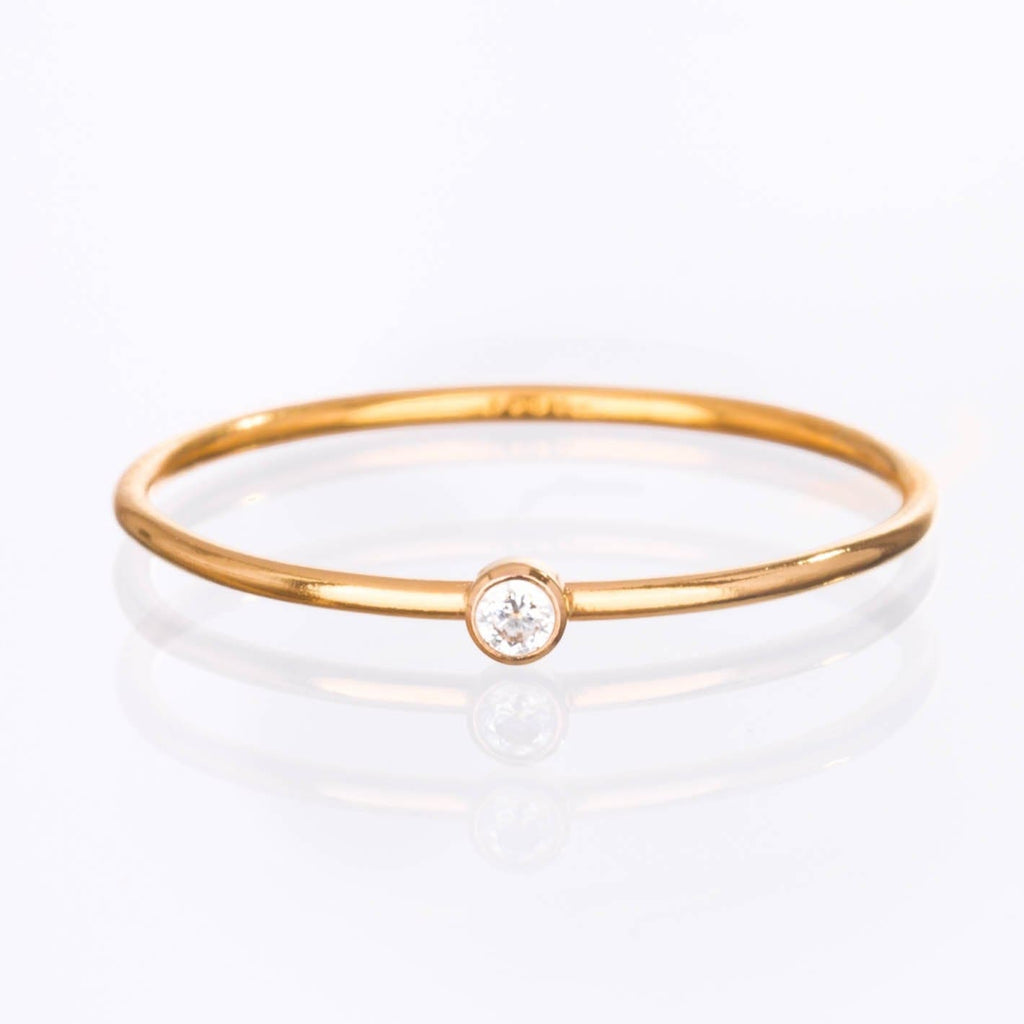 Gold Filled Cubic Zirconia Diamond Ring