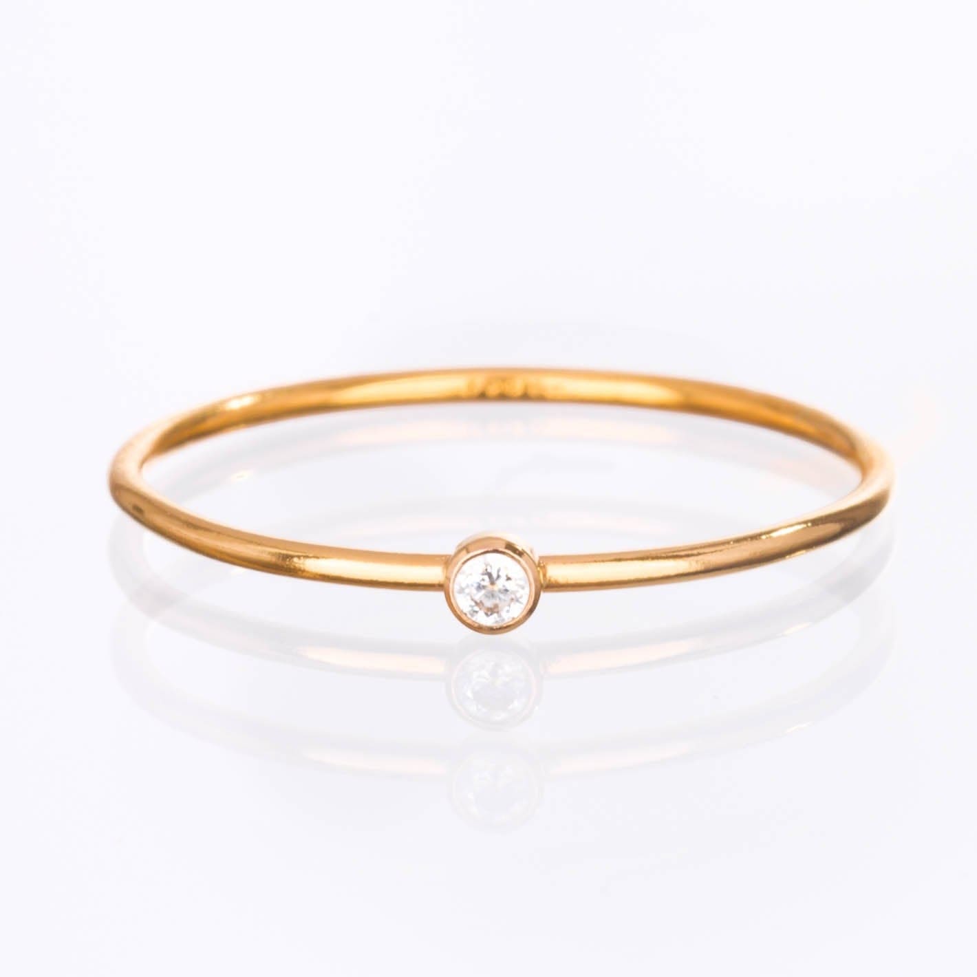 Gold Filled Cubic Zirconia Diamond Ring