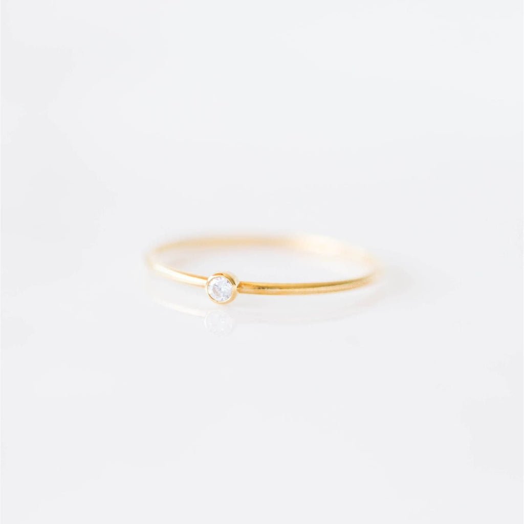 Gold Filled Cubic Zirconia Diamond Ring
