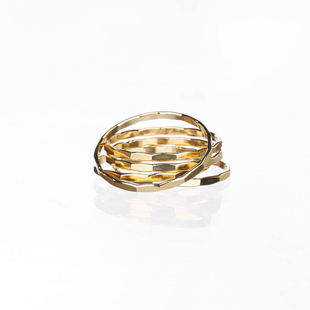 Gold Filled Hammered Stacking Ring