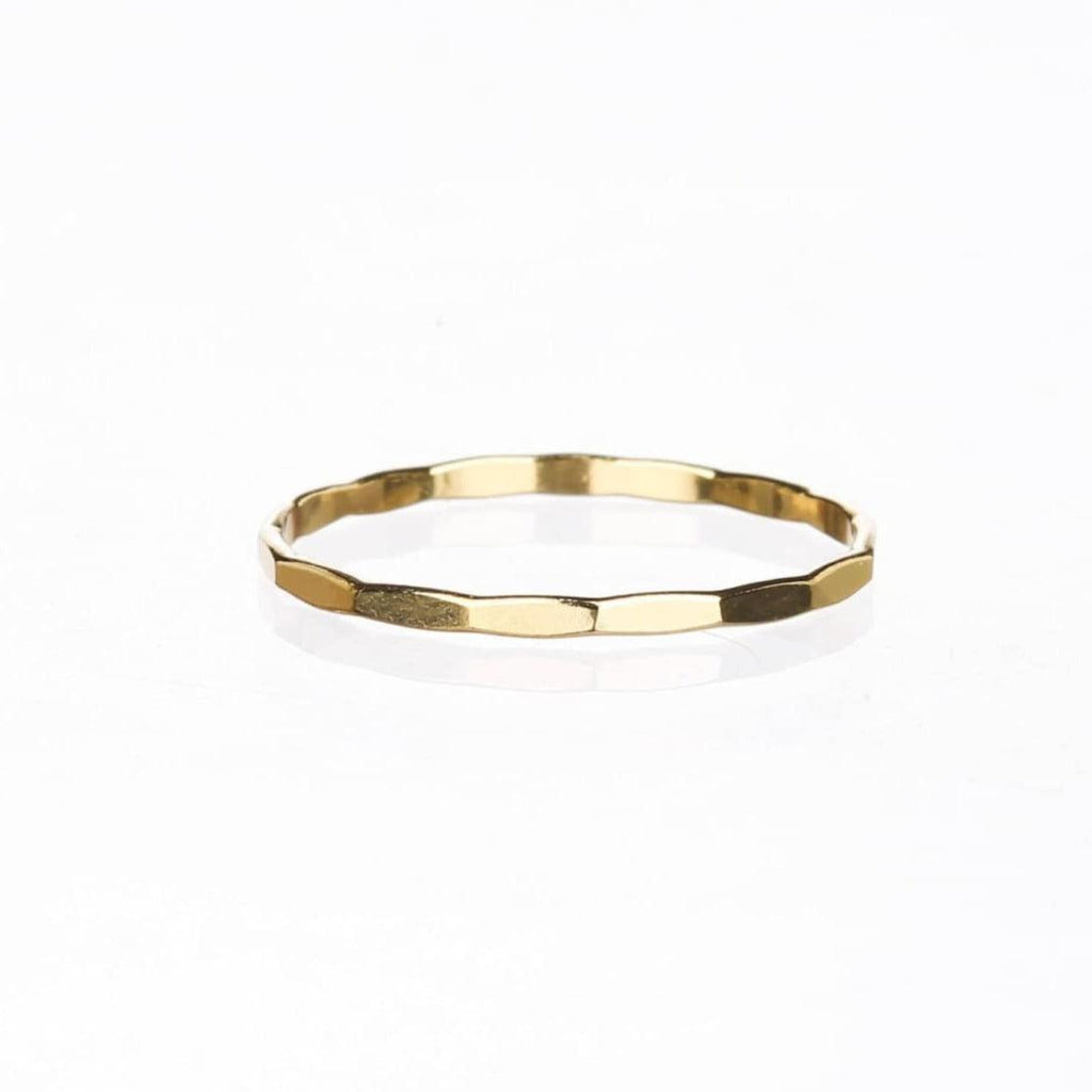 Gold Filled Hammered Stacking Ring
