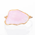 Rough Rose Quartz Ring • Gold Filled • Perfect Bridesmaid Gift • January Birthstone • Chunky Large Gemstone Statement Jewelry