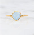 Dainty Raw Aquamarine Ring for Women, Gold Ring, Dainty Ring, Aquamarine Jewelry, March Birthstone, Raw Crystal Ring, Raw Stone Ring, Pisces