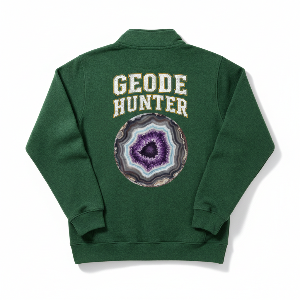 Geode Hunter Zip-Up Jacket with geode print
