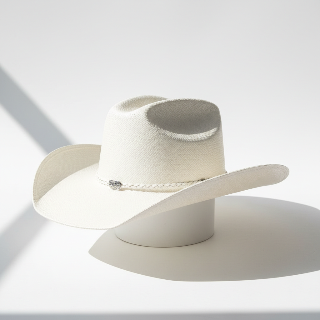 White Straw Cowboy Hat