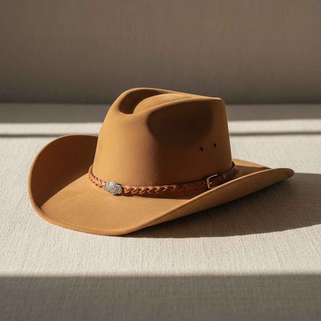 Tan Suede Cowboy Hat