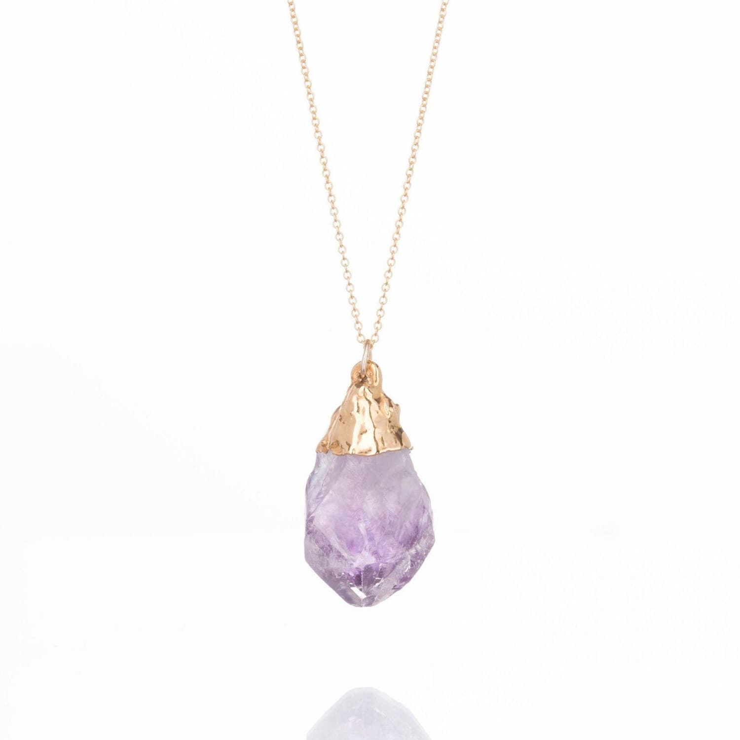 Large Raw Amethyst Necklace