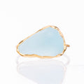 Large Raw Sky Blue Topaz Statement Ring