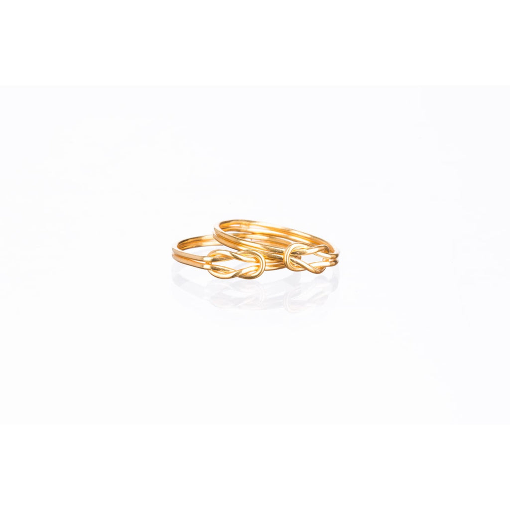 Long Love Knot Ring in Gold Fill