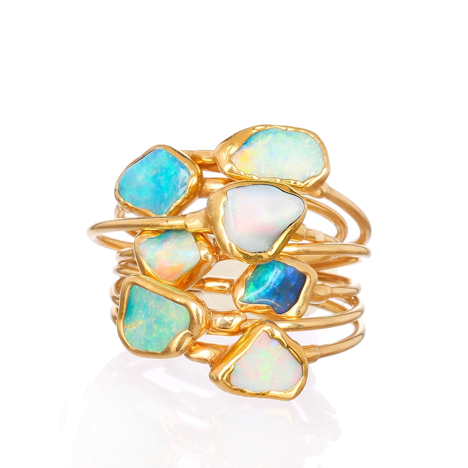 Mini Raw Australian Opal Ring