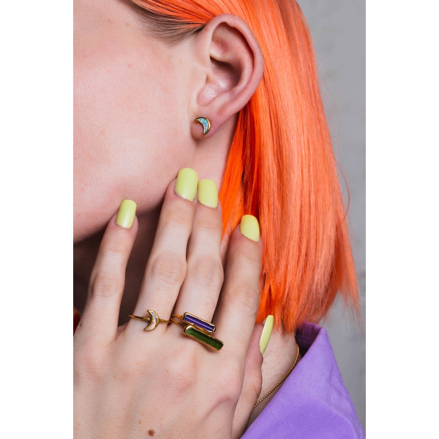 Moon Kyocera Opal Ring