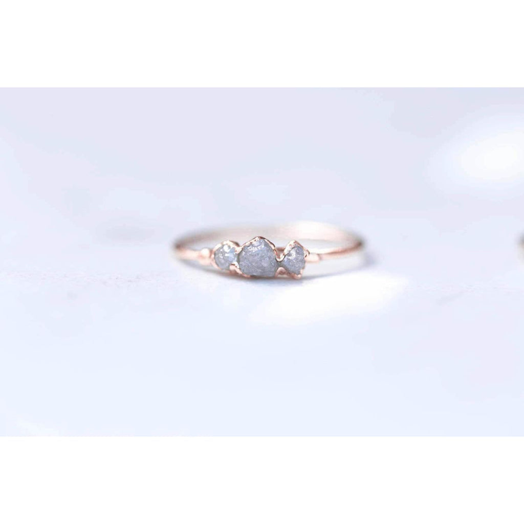 Multi Stone Raw Diamond Ring