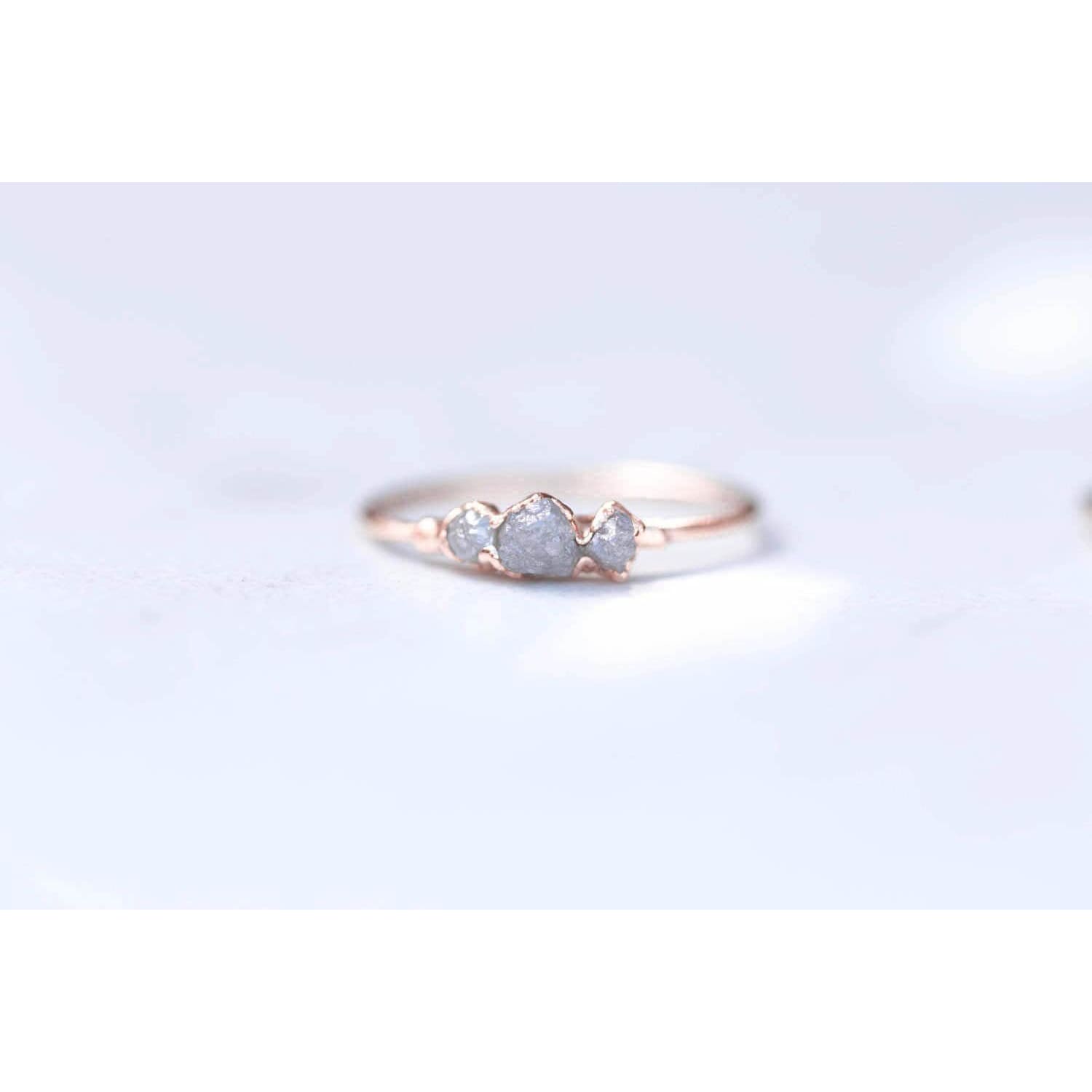 Multi Stone Raw Diamond Ring