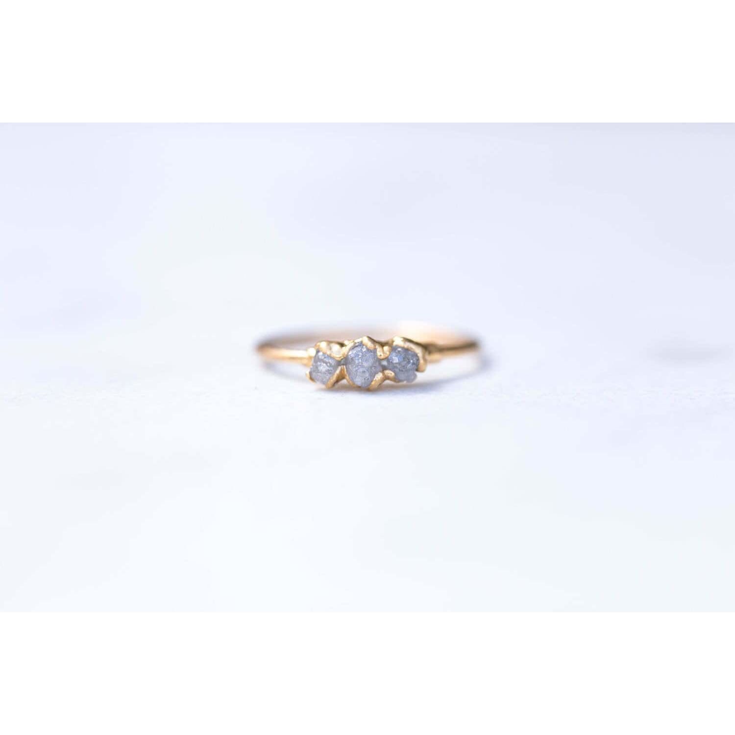 Multi Stone Raw Diamond Ring