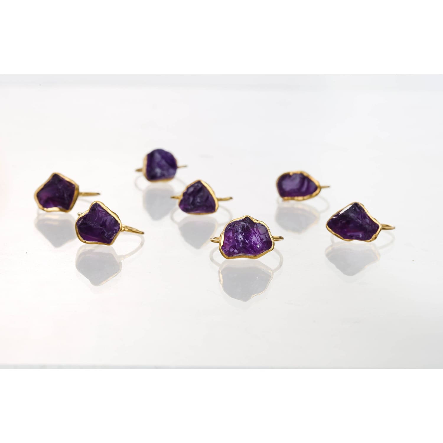 New Statement Raw Amethyst Ring