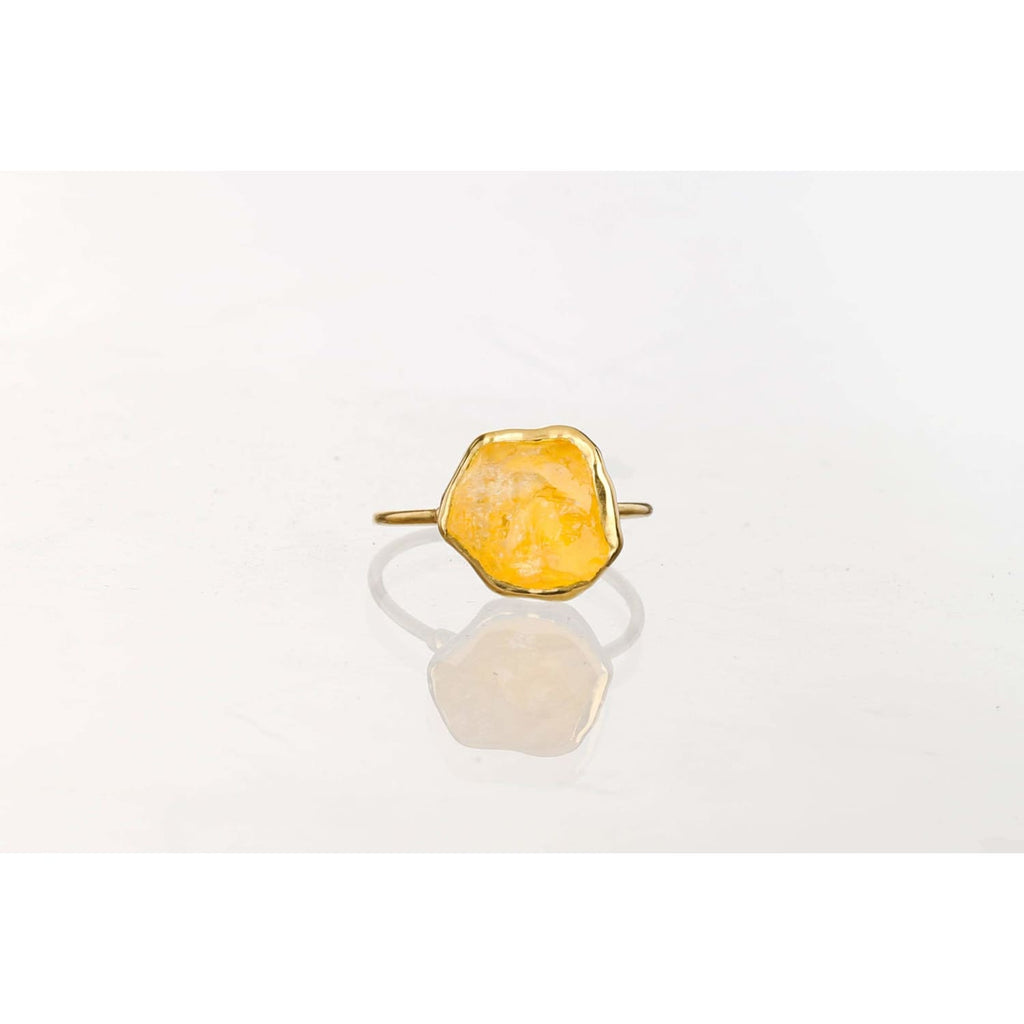 New Statement Raw Citrine Ring