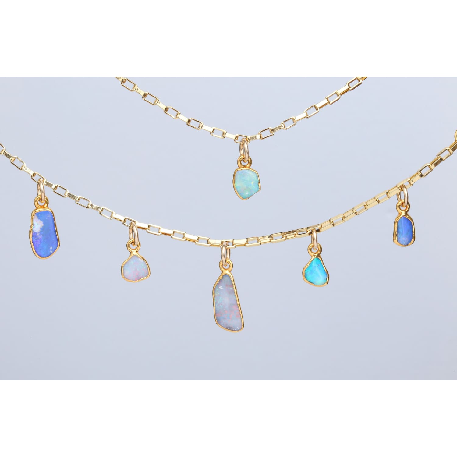 Opal Charm Bracelet • Australian Fire Opal • Gold Filled Statement Jewelry • October Birthstone • Unique Gift For Her • Handmade